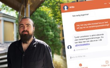 Alexander stoppas från att hyra lägenheter för en betalningsanmärkning.