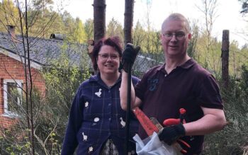 Linda och Christer Vackenklint lade ner mycket tid och pengar på trädgården.