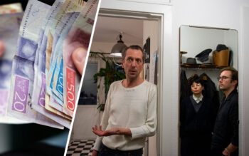 Hyresgästerna Fredrik Rosén, Michelle Dzgoeva och Simon Janke på Kirseberg.