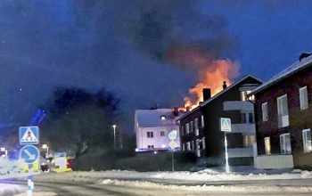 Brand i hyreshus i Leksand. Ung man årals