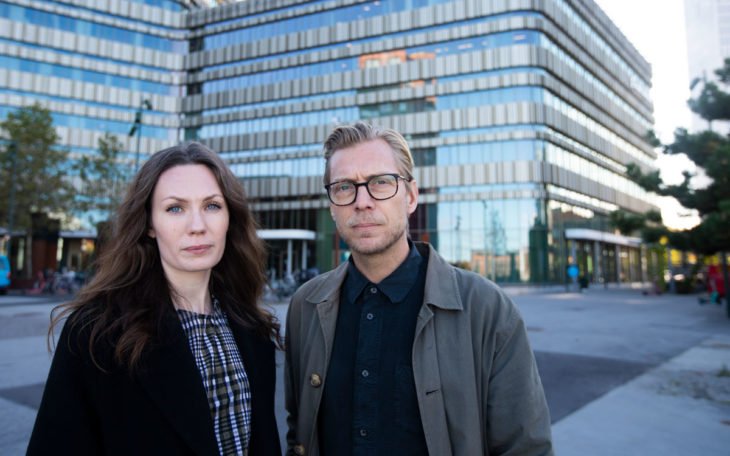 Forskarna Matilda Sandberg och Martin Grander på Malmö universitet.