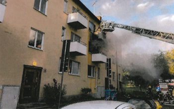 Brand, Årsta, vattenpipa, Tino Goetze