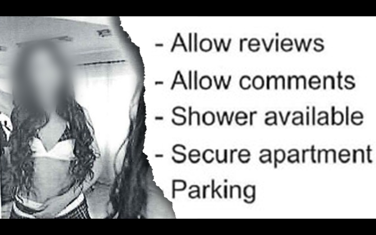 I flera annonser på sexköpssajter kör man reklam för att lägenheterna på Ankdammsgatan är "säkra" och att det finns parkering.