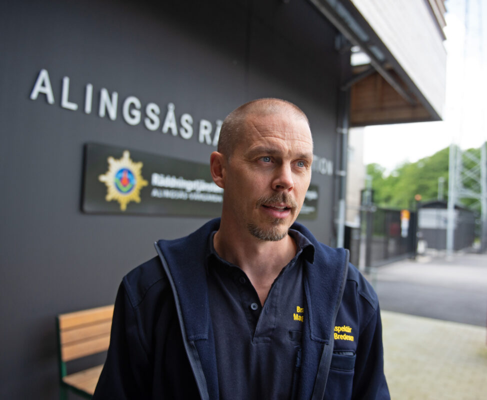 Magnus Bredesen, brandinspektör på räddningstjänsten i Alingsås. 