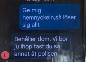 Ett utdrag från en smskonversation.