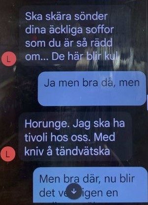 Utdrag från sms-konversation.