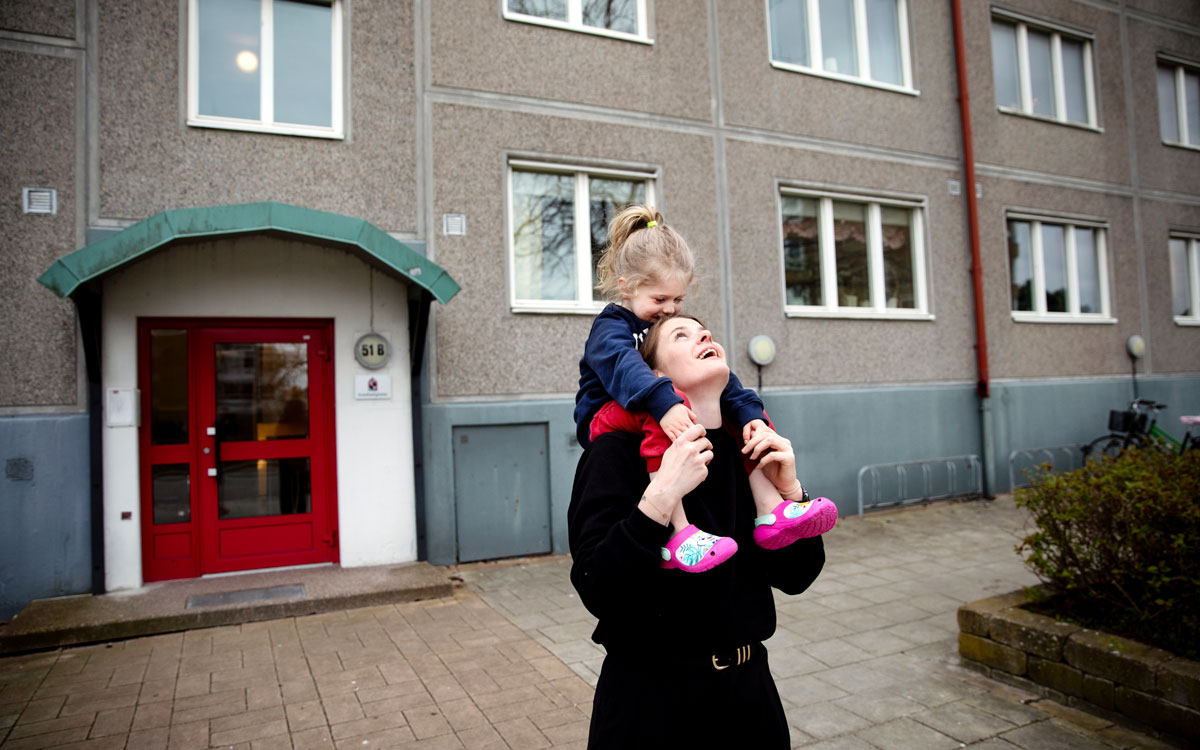 Marika Wärnehult och hennes dotter Ebba efter skilsmässan. 