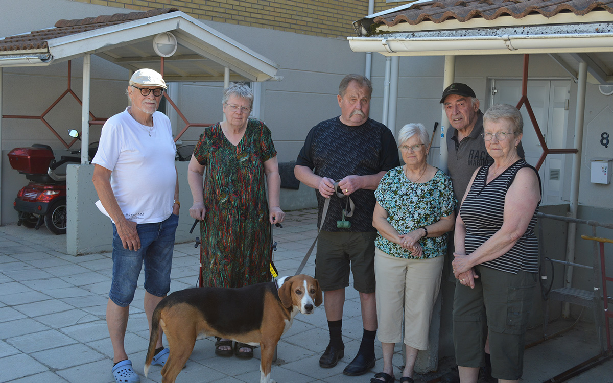 Rolf Carlsson, Pia Klockljung, Germund Lindgren, Gunnel Vikström, Erling Andersson och Valborg Hedlund är upprörda för att deras parkeringsavgift blir högre.