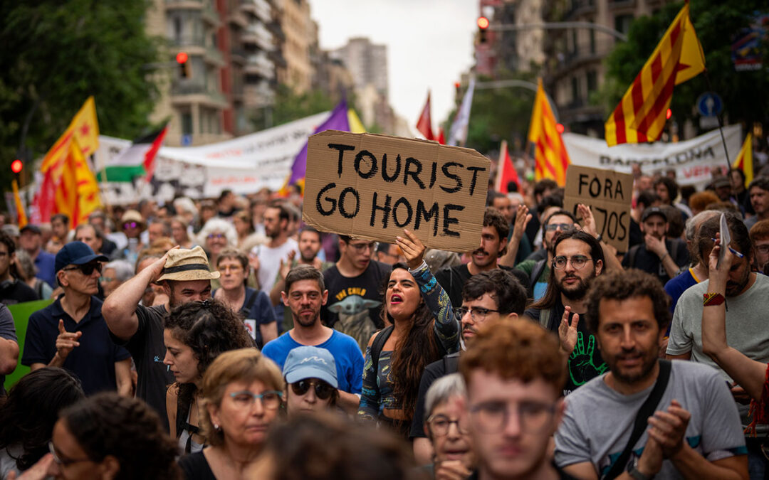 Barcelona, protester överturism