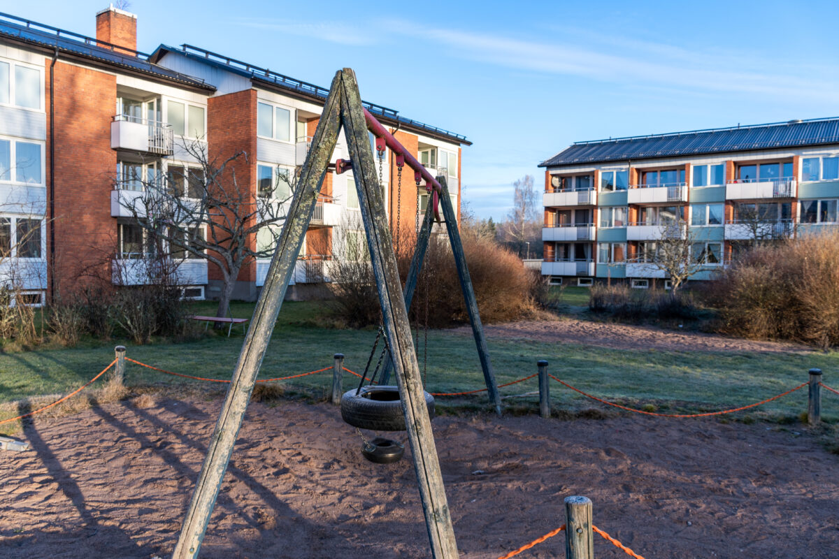 Bilden visar området Hackan i Lessebo.