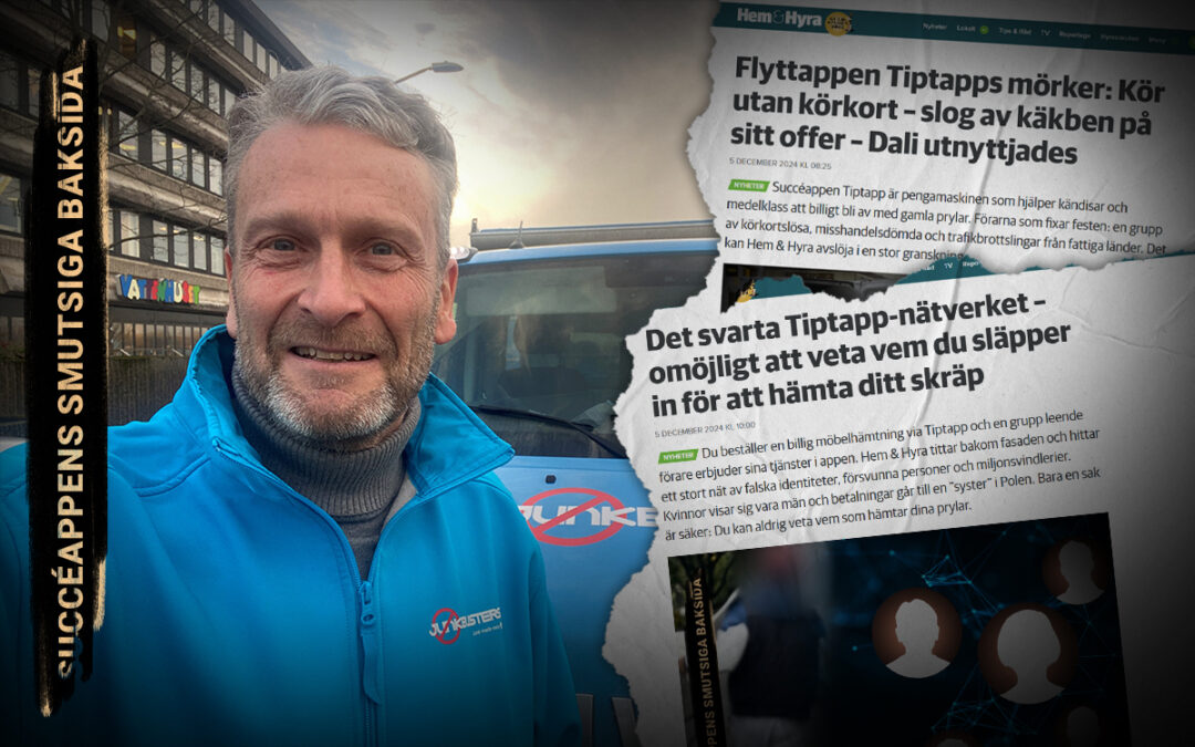 Jörgen Linse på Junkbusters säger att hans företag inte kan konkurrera med Tiptapp.