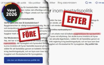 Moderaterna har haft felaktig information om sitt förslag till fri hyressättning på sin egen hemsida. Påståendet har plockats upp bland annat av Expressens ledarsida som anklagar Hyresgästföreningen för "rena lögner".
