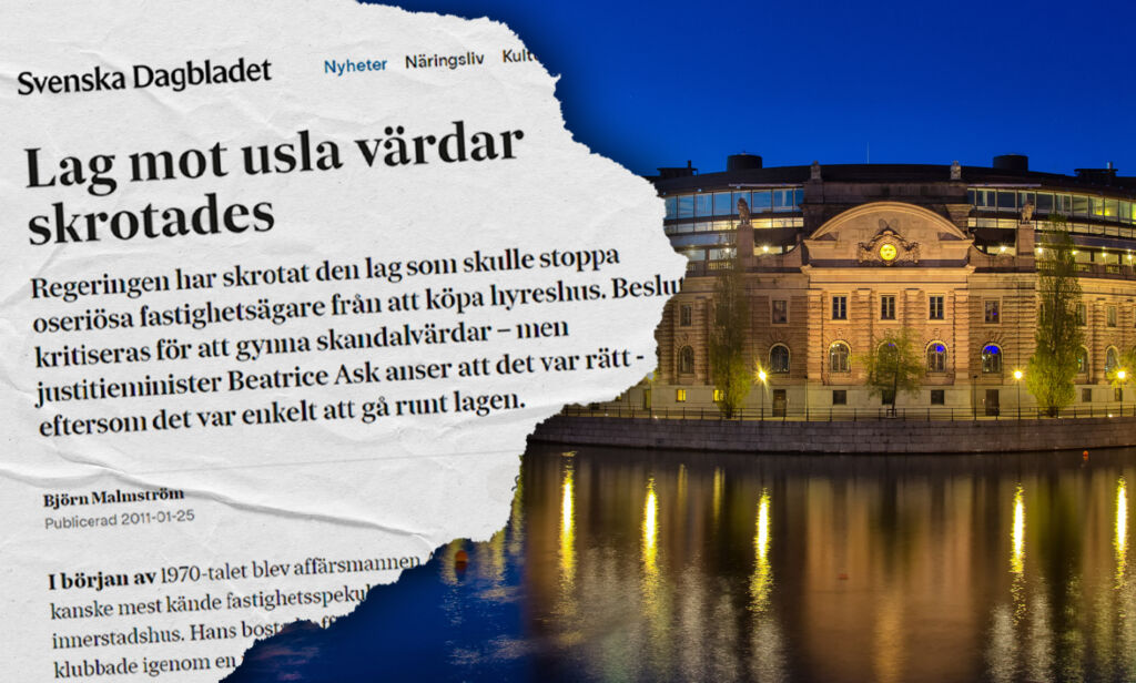 Regeringen skrotade lagen som skulle stoppa oseriösa hyresvärdar.